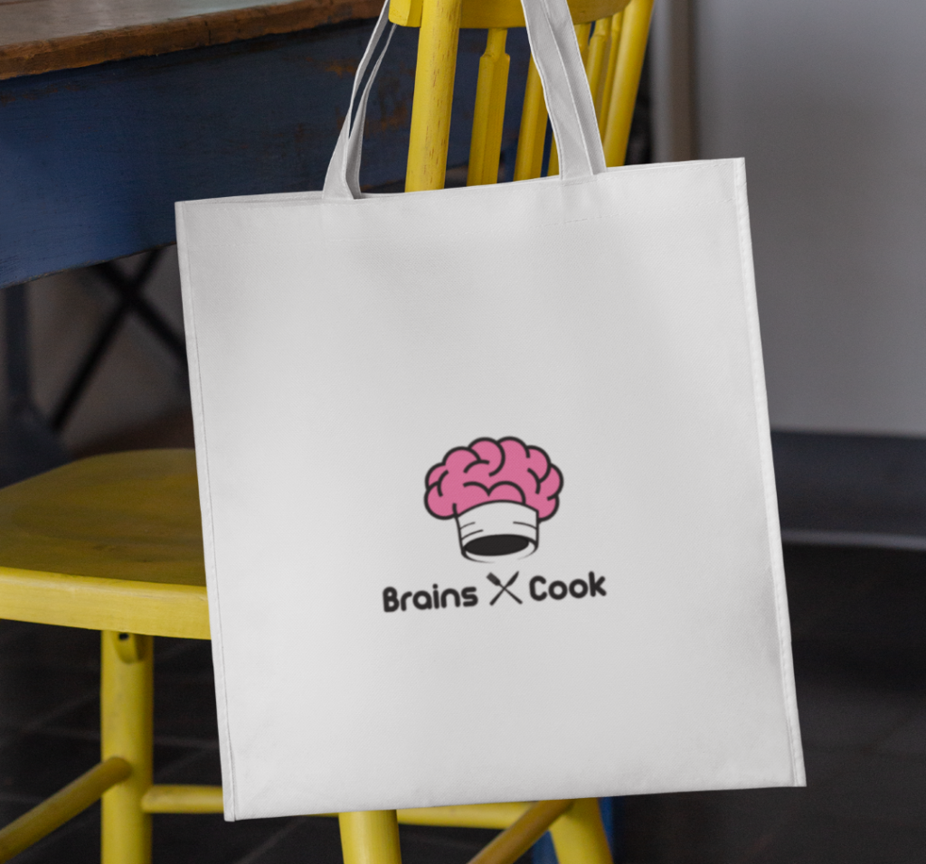 Tote bag hanging from a chair